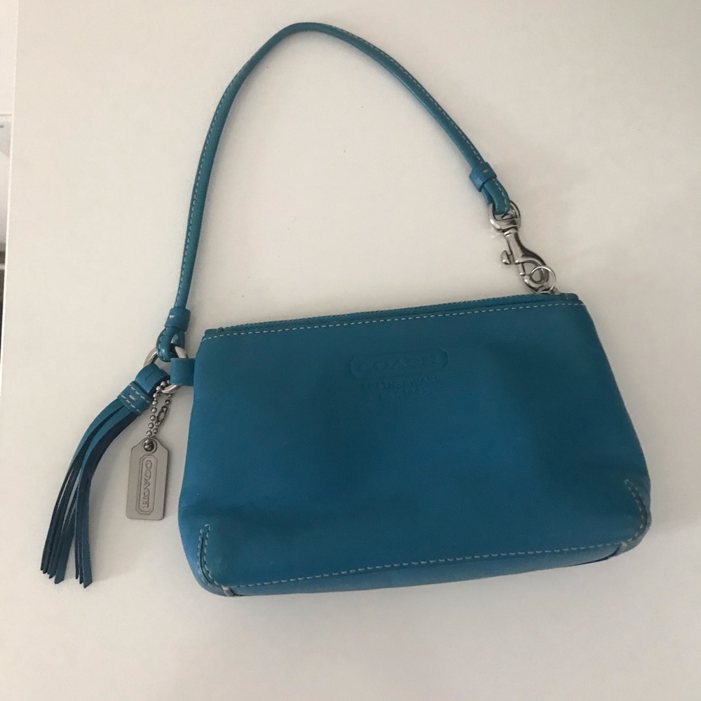Authentic Coach leather wristlet